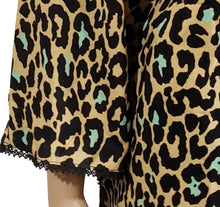 Load image into Gallery viewer, MariaKinz Stone Washed Linen Tunics Leopard Print for Women MariaKinz