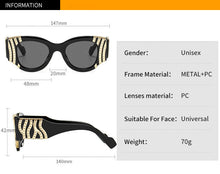 Load image into Gallery viewer, MariaKinz Sunglasses: Gold Wave Oversized Cat Eye Sunglasses MariaKinz