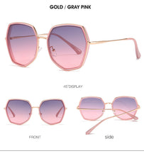 Load image into Gallery viewer, MariaKinz Sunglasses: Oversized Incroyable Pink Gray MariaKinz
