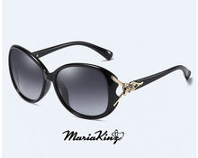 Load image into Gallery viewer, MariaKinz Sunglasses Oversized Oval Polarized Sunglasses Black MariaKinz