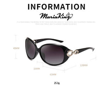 Load image into Gallery viewer, MariaKinz Sunglasses Oversized Oval Polarized Sunglasses Noir MariaKinz