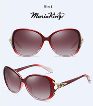 Load image into Gallery viewer, MariaKinz Sunglasses Oversized Oval Polarized Sunglasses Rouge MariaKinz