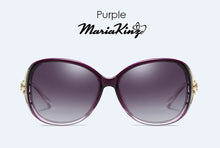 Load image into Gallery viewer, MariaKinz Sunglasses Oversized Oval Polarized Sunglasses Violet MariaKinz
