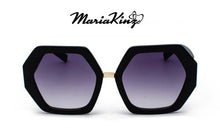 Load image into Gallery viewer, MariaKinz Sunglasses: Versa Black and Gray Gradient Lens Oversized Sunglasses MariaKinz