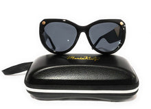 Load image into Gallery viewer, MariaKinz Sunglasses: Versa Cat Eye Oversized Sunglasses Black-Black MariaKinz