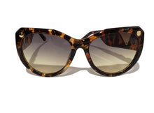 Load image into Gallery viewer, MariaKinz Sunglasses: Versa Cat Eye Oversized Sunglasses Leopard/Brown Gradient MariaKinz