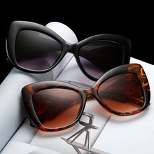 Load image into Gallery viewer, MariaKinz Sunglasses: Versa Jewel Volcanic Frame Brown Gradient Lens, Oversized Cat Eye MariaKinz