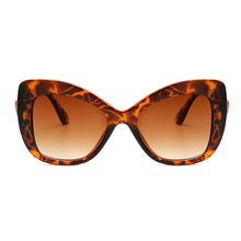Load image into Gallery viewer, MariaKinz Sunglasses: Versa Jewel Volcanic Frame Brown Gradient Lens, Oversized Cat Eye MariaKinz