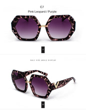Load image into Gallery viewer, MariaKinz Sunglasses: Versa Leopard Frame Brown Gradient Lens MariaKinz