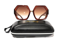 Load image into Gallery viewer, MariaKinz Sunglasses: Versa Tea Frame Brown Gradient Lens MariaKinz