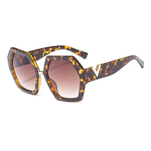 Load image into Gallery viewer, MariaKinz Sunglasses: Versa Volcanic Color Sunglasses with Brown Gradient Lens MariaKinz