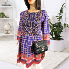 Load image into Gallery viewer, MariaKinz Tunics Ethnic Style One size Bohemian Tops MariaKinz