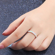 Load image into Gallery viewer, MariaKinz Two Women&#39;s Created Opal Silver Plated Opal Rings MariaKinz

