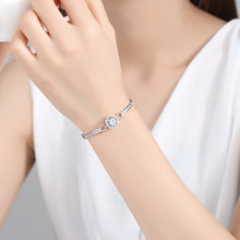 Load image into Gallery viewer, MariaKinz White Gold Plated Solitaire Crystal and Rhinestone Fashion Bracelet MariaKinz