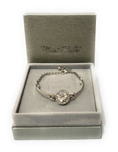 Load image into Gallery viewer, MariaKinz White Gold Plated Solitaire Crystal and Rhinestone Fashion Bracelet MariaKinz