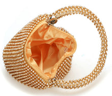 Load image into Gallery viewer, MariaKinz Women's Rhinestone Mesh Wristlet Pouch MariaKinz