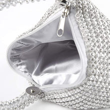 Load image into Gallery viewer, MariaKinz Women's Rhinestone Mesh Wristlet Pouch MariaKinz