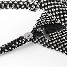 Load image into Gallery viewer, MariaKinz Women's Rhinestone Mesh Wristlet Pouch MariaKinz