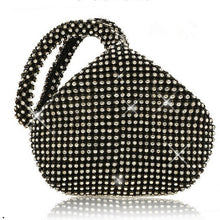 Load image into Gallery viewer, MariaKinz Women's Rhinestone Mesh Wristlet Pouch MariaKinz