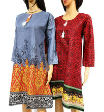 Load image into Gallery viewer, MariaKinz Woven Cotton Linen Summer Casual Knee Length Dress MariaKinz