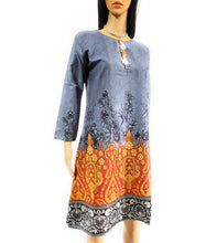 Load image into Gallery viewer, MariaKinz Woven Cotton Linen Summer Casual Knee Length Dress MariaKinz