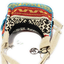 Load image into Gallery viewer, MariaKinz Woven Hobo Bag Convertible to Backpack with Adjustable Strap Perl-Blue MariaKinz