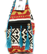 Load image into Gallery viewer, MariaKinz Woven Hobo Bag Convertible to Backpack with Adjustable Strap Perl-Blue MariaKinz