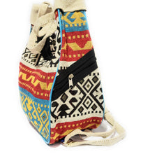 Load image into Gallery viewer, MariaKinz Woven Hobo Bag Convertible to Backpack with Adjustable Strap Perl-Blue MariaKinz