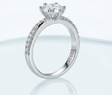 Load image into Gallery viewer, 18K Gold Plated Austrian Crystal Diamond Cut Engagement Ring