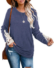 Load image into Gallery viewer, Spring and Autumn Pullover Solid Color Round Neck Long-Sleeved by MariaKinz MariaKinz