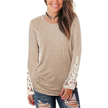 Load image into Gallery viewer, Spring and Autumn Pullover Solid Color Round Neck Long-Sleeved by MariaKinz MariaKinz