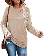 Load image into Gallery viewer, Spring and Autumn Pullover Solid Color Round Neck Long-Sleeved by MariaKinz MariaKinz