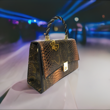 Load image into Gallery viewer, MariaKinz Brown VEGAN Embossed Texture Shoulder/Crossbody Handbags