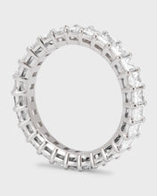 Load image into Gallery viewer, Gold Plated Stainless Steel Simulated Princess Cut Eternity Band Ring
