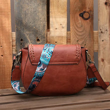 Load image into Gallery viewer, MariaKinz Flap Saddle Crossbody Handbag with Tassel for Women