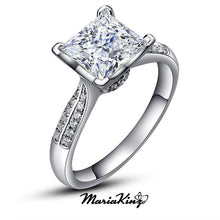 Load image into Gallery viewer, 1.5 ct. Solitaire Princess Brilliant Cut Simulated Diamond Ring MariaKinz