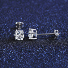 Load image into Gallery viewer, 1 Ct. Brilliant Round Cut, GRA certified Moissanite Diamond Studs Earrings MariaKinz