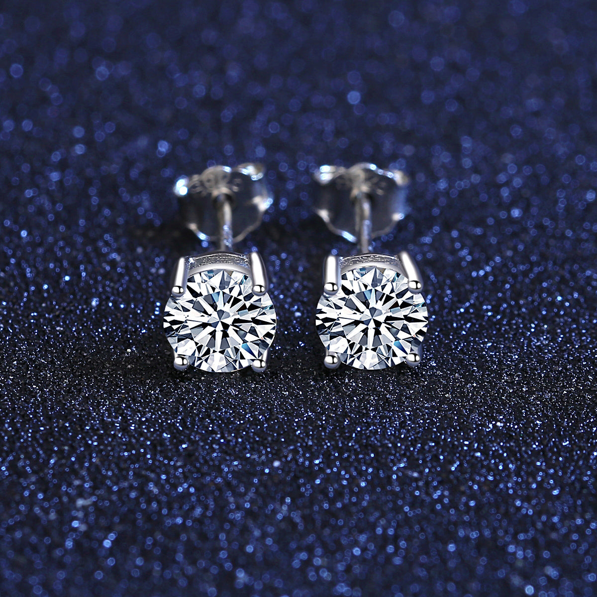 Single .50 Carat Moissanite Diamond Stud Earring, One Certified Moissanite retailer Stud, Men's Earring, Unisex Single Earring, Passes Diamond Test