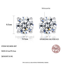 Load image into Gallery viewer, 1 Ct. Brilliant Round Cut, GRA certified Moissanite Diamond Studs Earrings MariaKinz