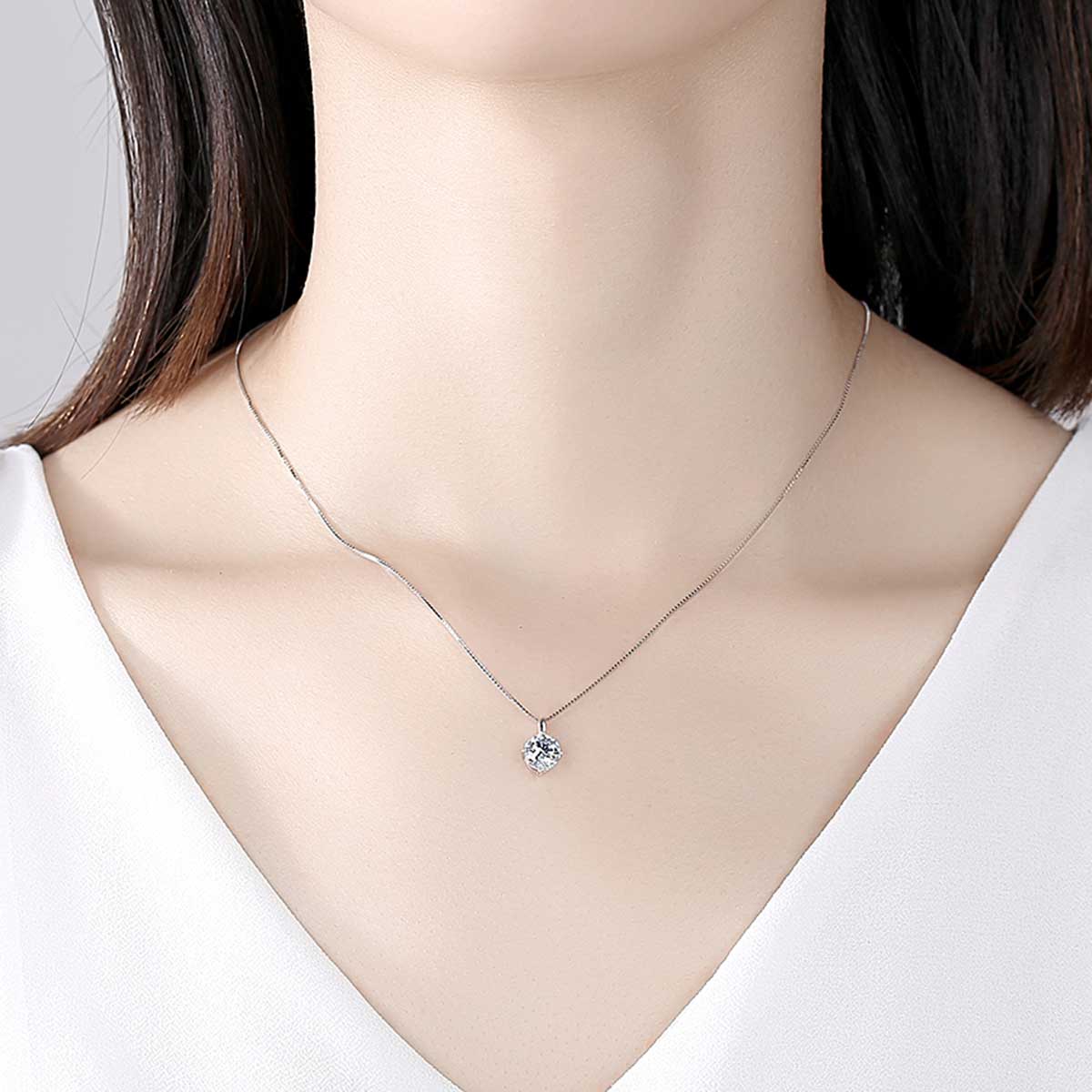 1CT Moissanite Diamond online Necklace