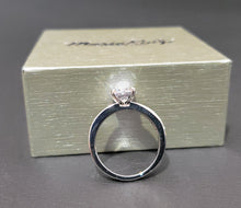 Load image into Gallery viewer, 14k White Gold Plated 1 Ct. Solitaire CZ Simulated Diamond Ring MariaKinz