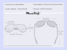 Load image into Gallery viewer, Advanced Aviator Polarized Sunglasses HD Lens Black-Black Gold Highlights MariaKinz
