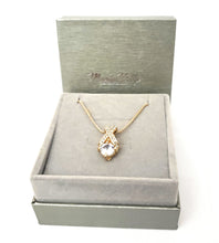 Load image into Gallery viewer, MariaKinz: 18K Gold Plated Alloy CZ Diamond Cut Criss Cross Necklace MariaKinz