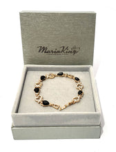Load image into Gallery viewer, MariaKinz Black Crystal and Rhinestone Fashion Bracelet MariaKinz
