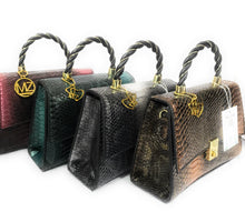 Load image into Gallery viewer, MariaKinz Brown VEGAN  Embossed Texture Shoulder/Crossbody Handbags MariaKinz
