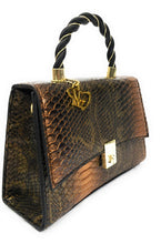 Load image into Gallery viewer, MariaKinz Brown VEGAN  Embossed Texture Shoulder/Crossbody Handbags MariaKinz

