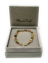 Load image into Gallery viewer, MariaKinz Emerald Green Crystal and Rhinestone Fashion Bracelet MariaKinz