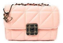 Load image into Gallery viewer, MariaKinz Leather Shoulder/Crossbody Quilted Bag and Mid Size Pink Purse with Convertible Chain Strap MariaKinz
