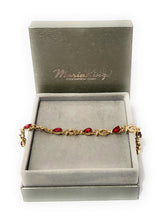 Load image into Gallery viewer, MariaKinz Red Ruby Crystal and Rhinestone Fashion Bracelet MariaKinz
