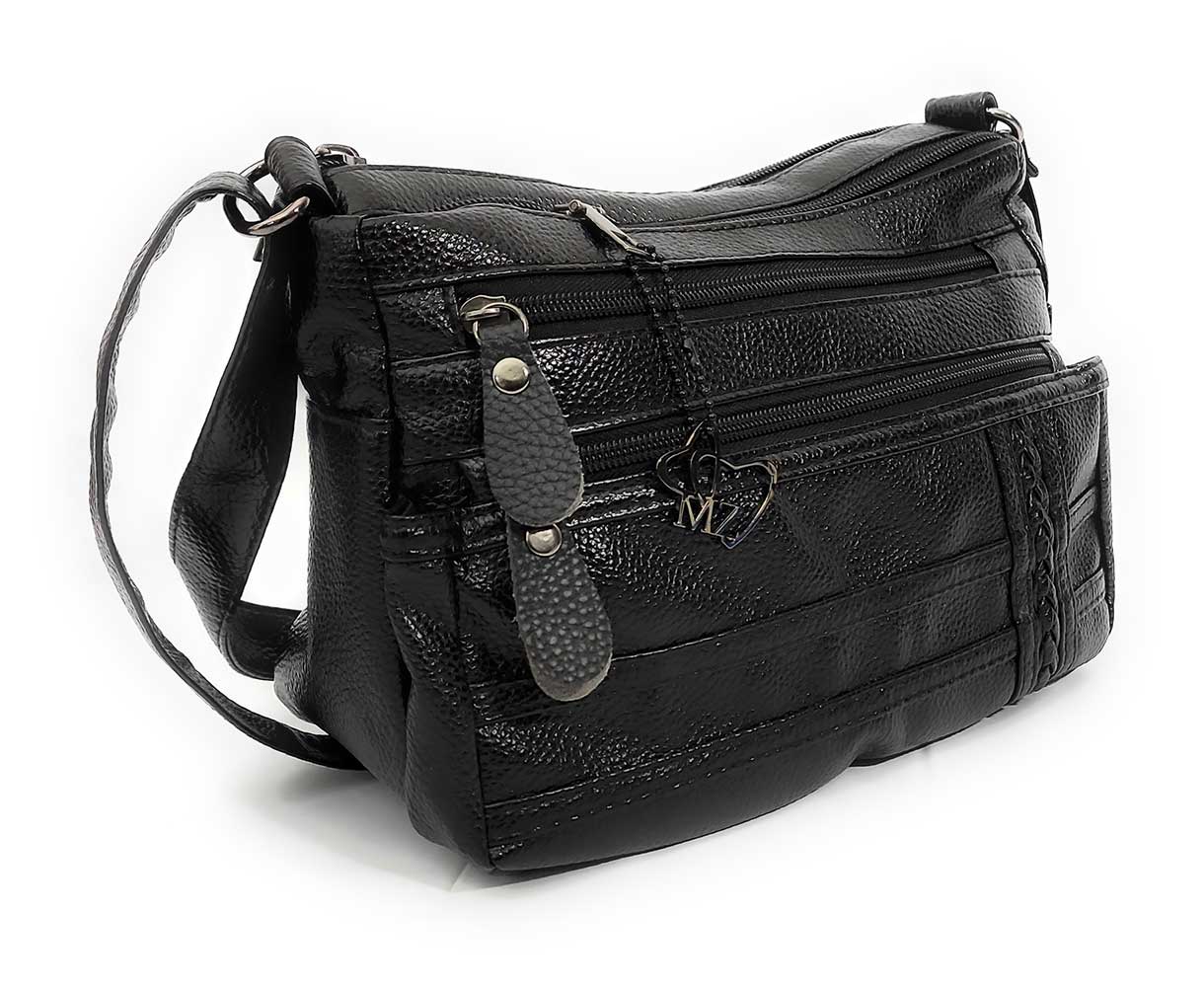 Small Soft Pebbled Real Leather Crossbody Handbags & Purses - Triple Zip  Premium Sling Crossover Shoulder Bag for Women Pack of 2 - Peach & Burgundy  Color: Handbags: Amazon.com